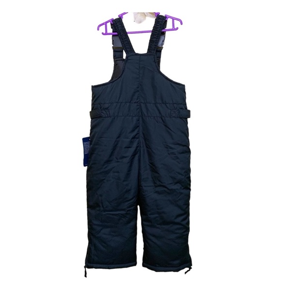 Cherokee snow bibs black insulated reinforced knee ski pants size 2T unisex - Picture 2 of 7